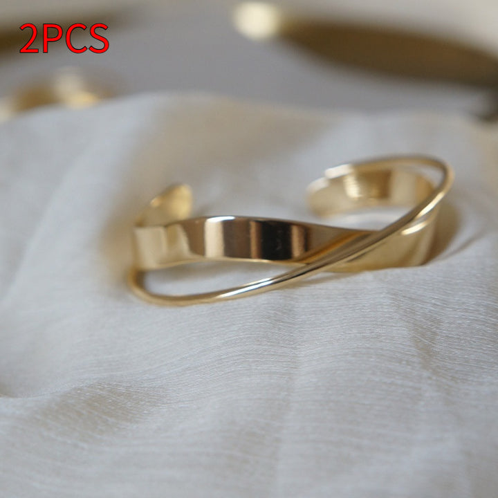 Pulsera de Brazalete Cruzado Geométrico