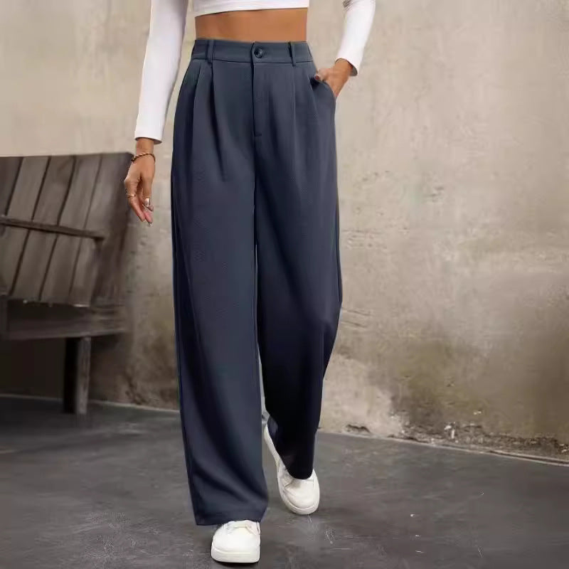 High Waist Casual Suit Pants For Women