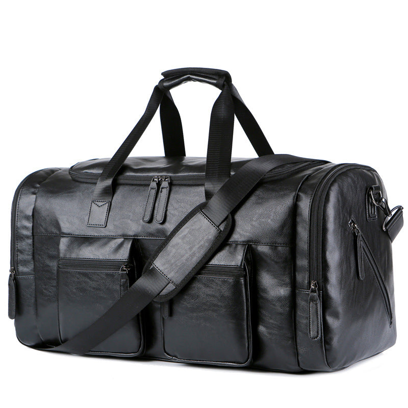 Bolsa de Viaje de Cuero Sintético de Gran Capacidad para Hombre