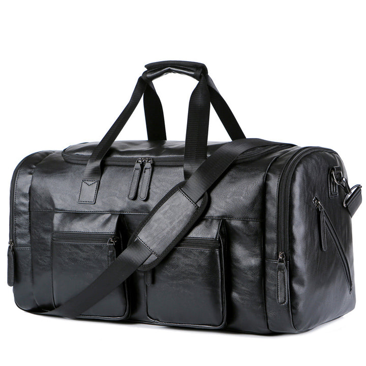 Bolsa de Viaje de Cuero Sintético de Gran Capacidad para Hombre