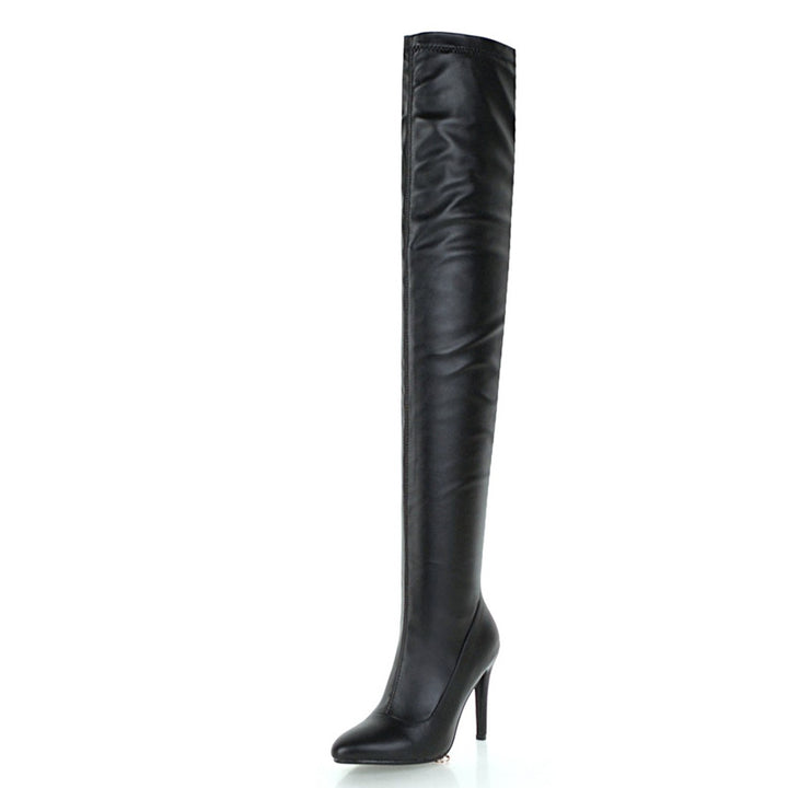 Botas altas de tacón sobre la rodilla