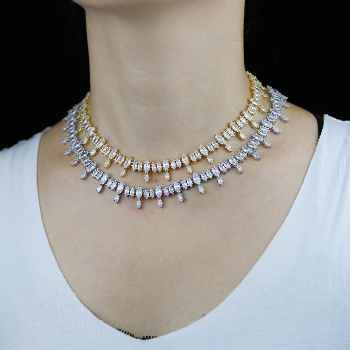 Necklace Horse Eye Zircon Tennis Chain Ladies