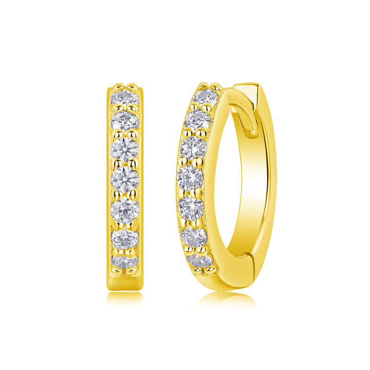 Top-quality Moissanite S925 Silver And Platinum-plated Stud Earrings