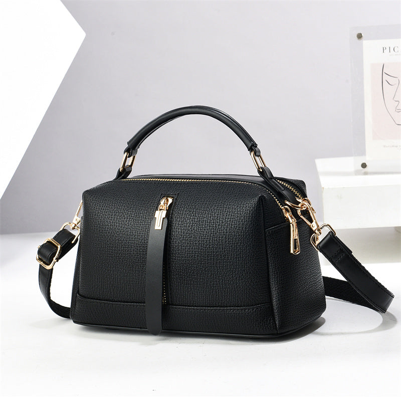 Bolso de mano clásico carmín - Venta de bolso de hombro tipo bandolera de piel sintética, con logo personalizado, nuevo estilo, pequeño cuadrado, cremallera, gran capacidad, para mujer, casual