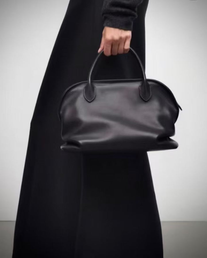 Old Money Style Minimalist Cowhide Shell Bag For Women