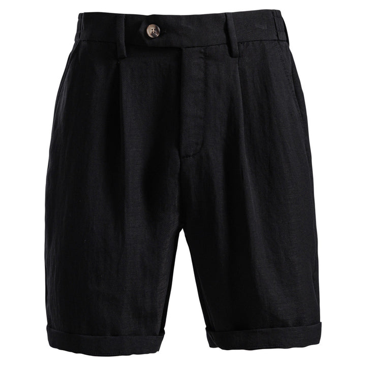 Business-Casual Lyocell Cotton Shorts Old Money Style
