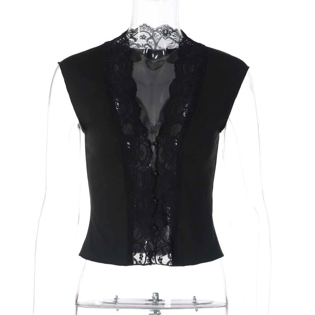 Gilet sans manches amincissant boutonné et tendance pour femme
