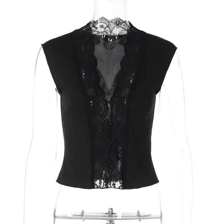 Gilet sans manches amincissant boutonné et tendance pour femme