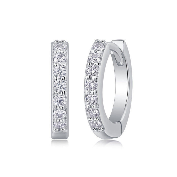 Top-quality Moissanite S925 Silver And Platinum-plated Stud Earrings