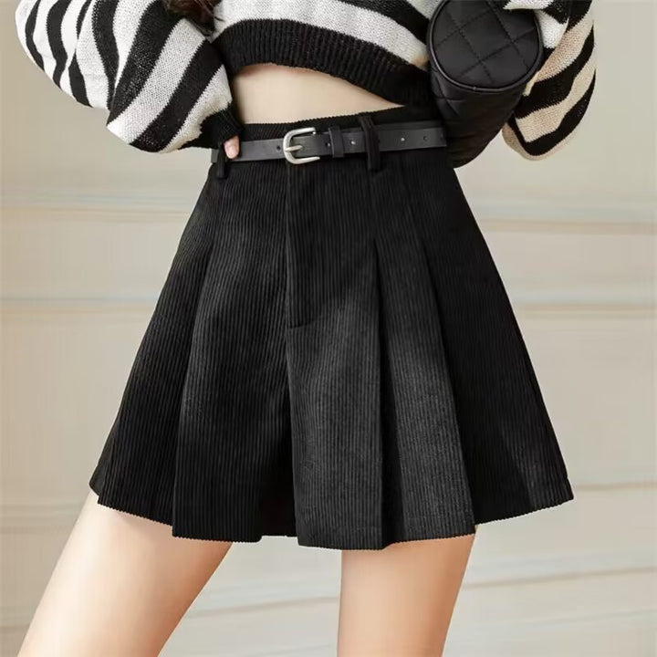 Pleated Casual Wide-leg Chic Shorts For Women
