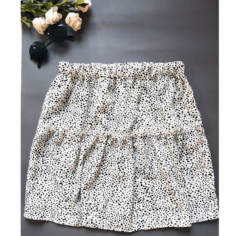 Minifalda Acampanada Leopardos Florales