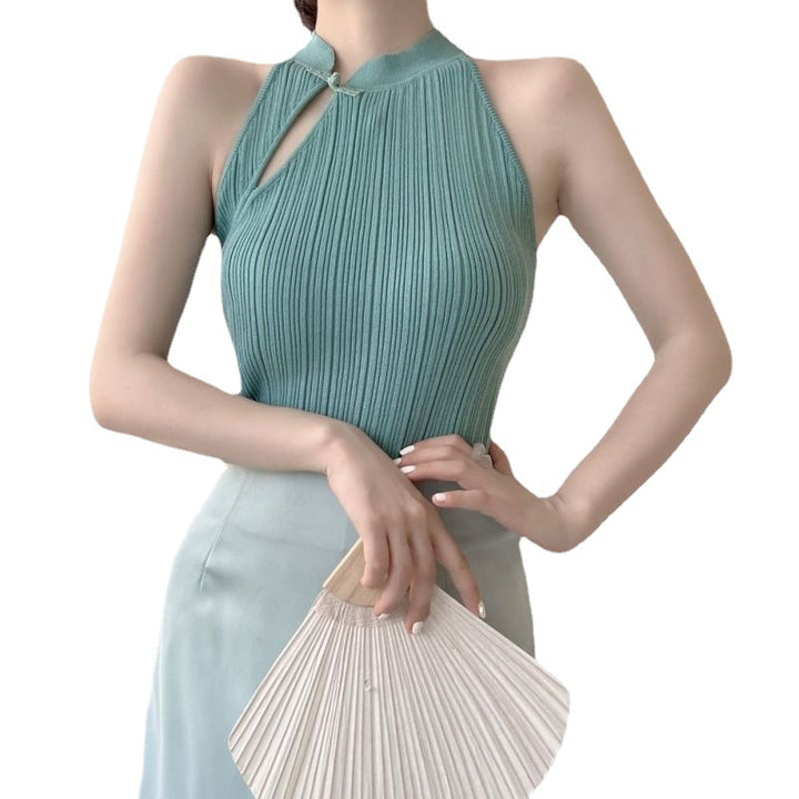 Short Summer Solid Color Top For Women