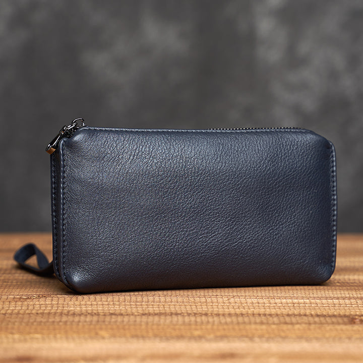Bolso de mano de cuero para hombre
