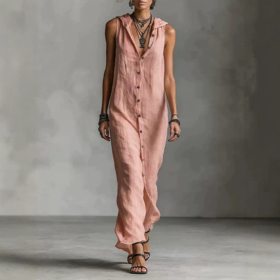 Sleeveless Long Dress Women&