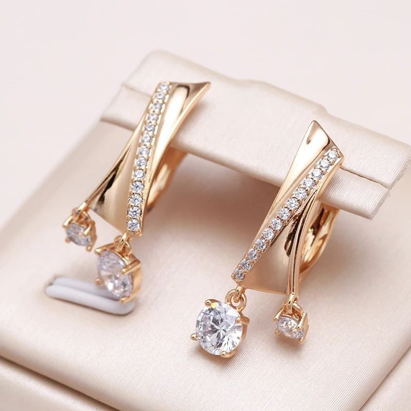 Pendientes de mujer que combinan con todo Nueva moda de otoño Oro rosa antialérgico