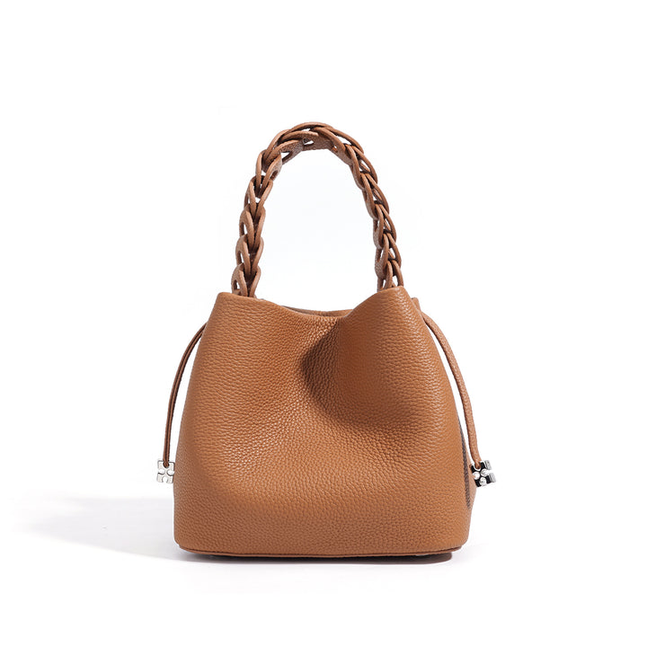 Bolso Bandolera de Piel Genuina con Textura de P Piel de Grano Superior, Nueva Colección Primavera