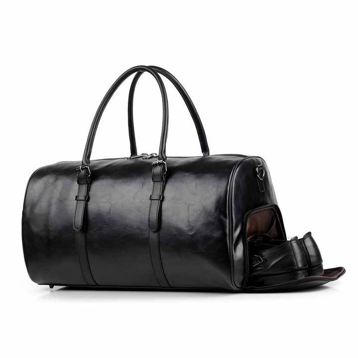 Bolso de viaje de cuero sencillo de gran capacidad