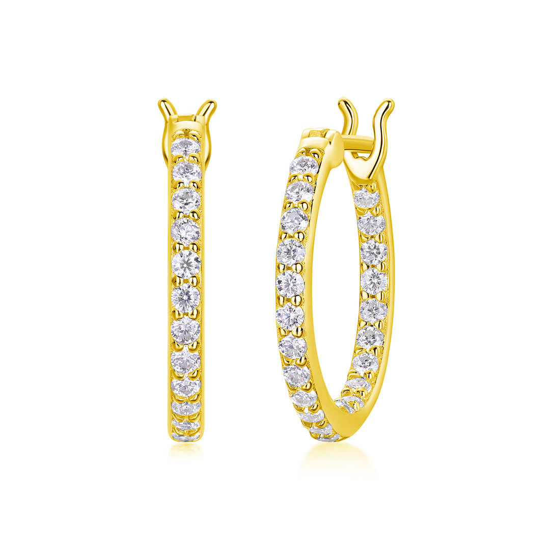 Top-quality Moissanite S925 Silver And Platinum-plated Stud Earrings