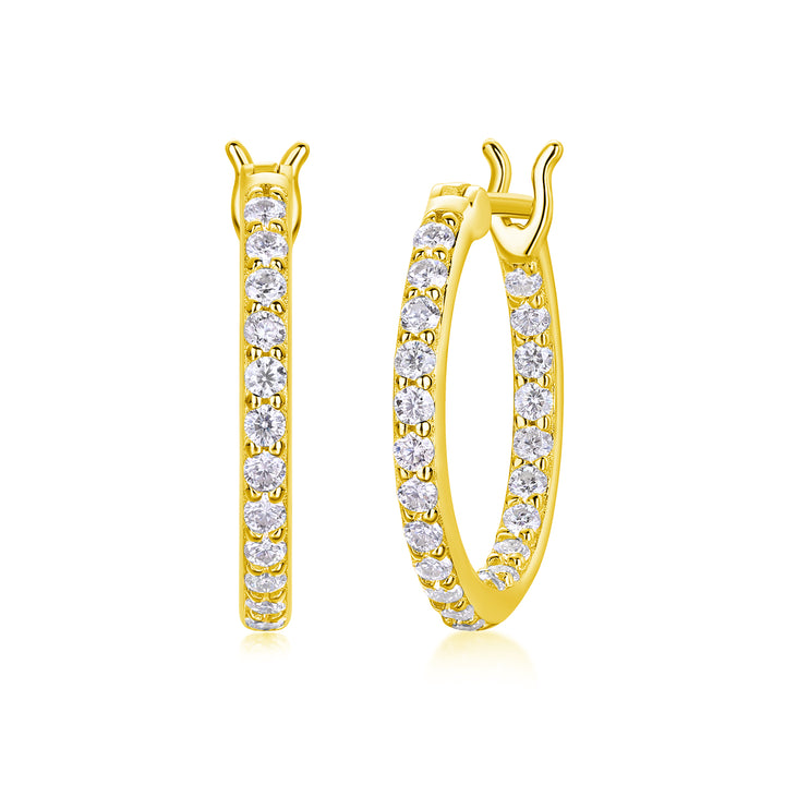 Top-quality Moissanite S925 Silver And Platinum-plated Stud Earrings