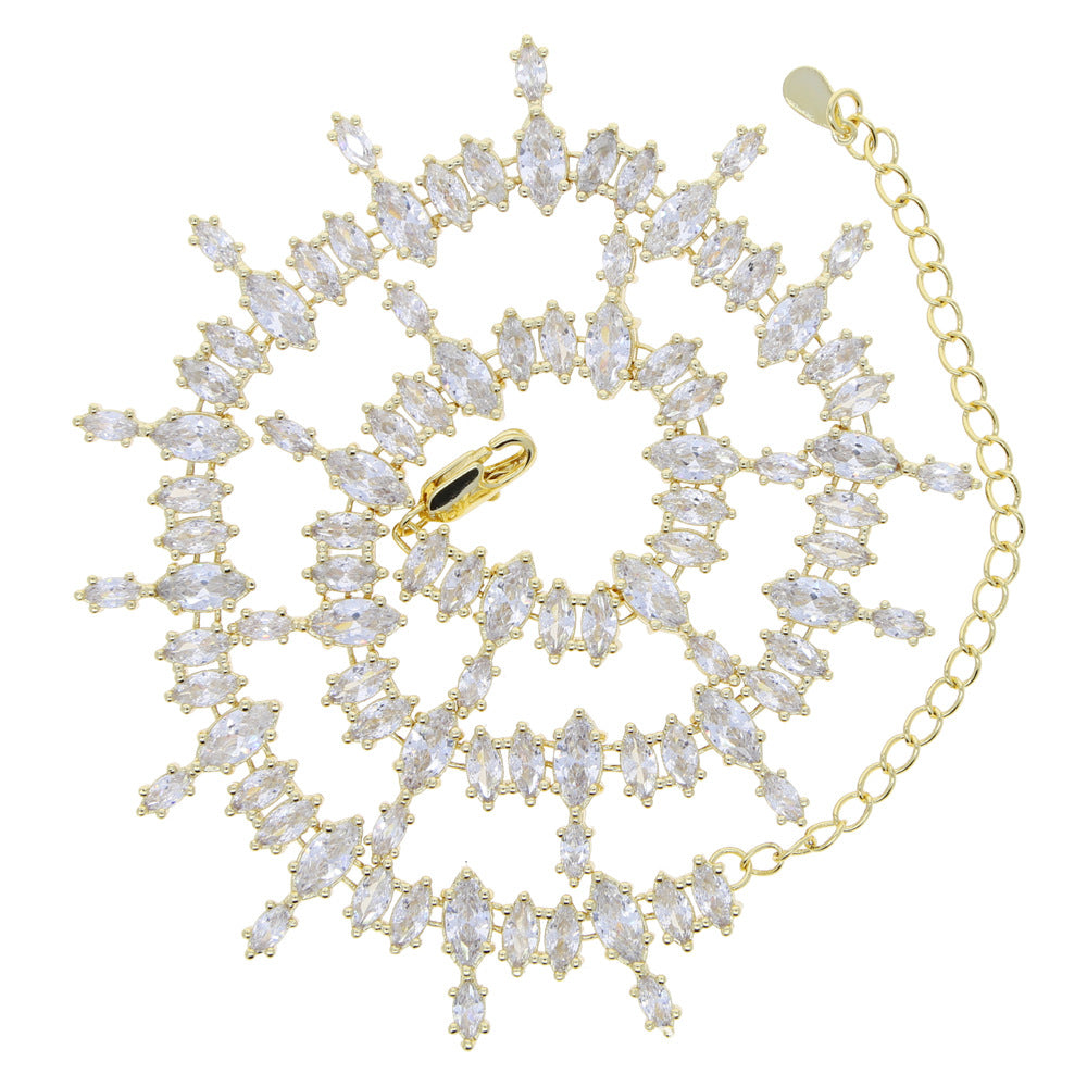 Necklace Horse Eye Zircon Tennis Chain Ladies