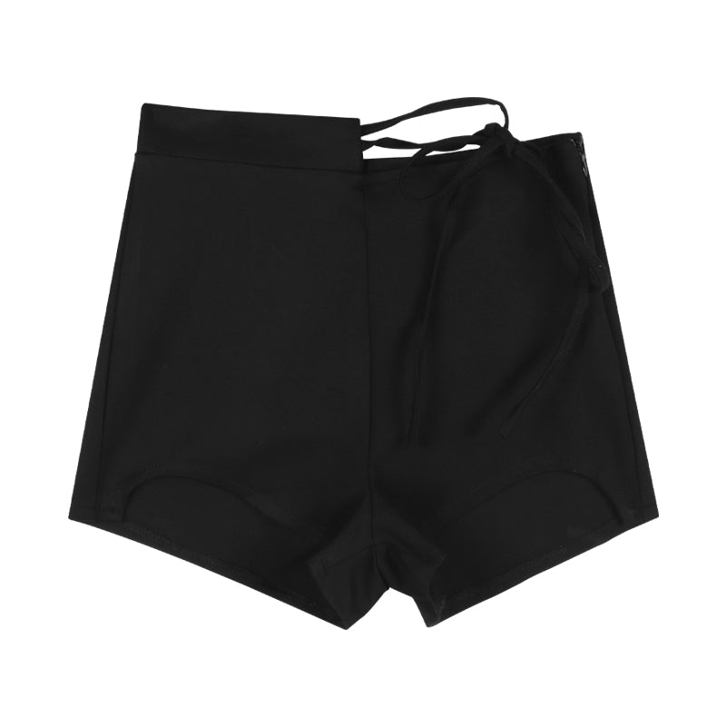 Pantalones Cortos Casuales de Tirantes de Cintura Alta para Mujer "Hot Girl"