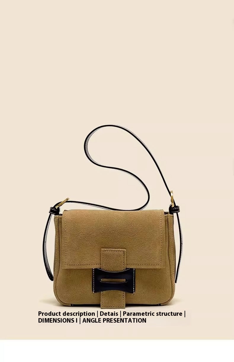 Bolso Bandolera de Cuero Genuino Polaco Mate