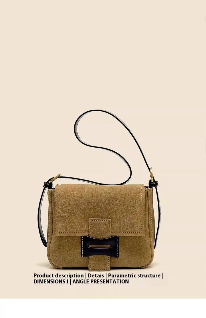 Bolso Bandolera de Cuero Genuino Polaco Mate