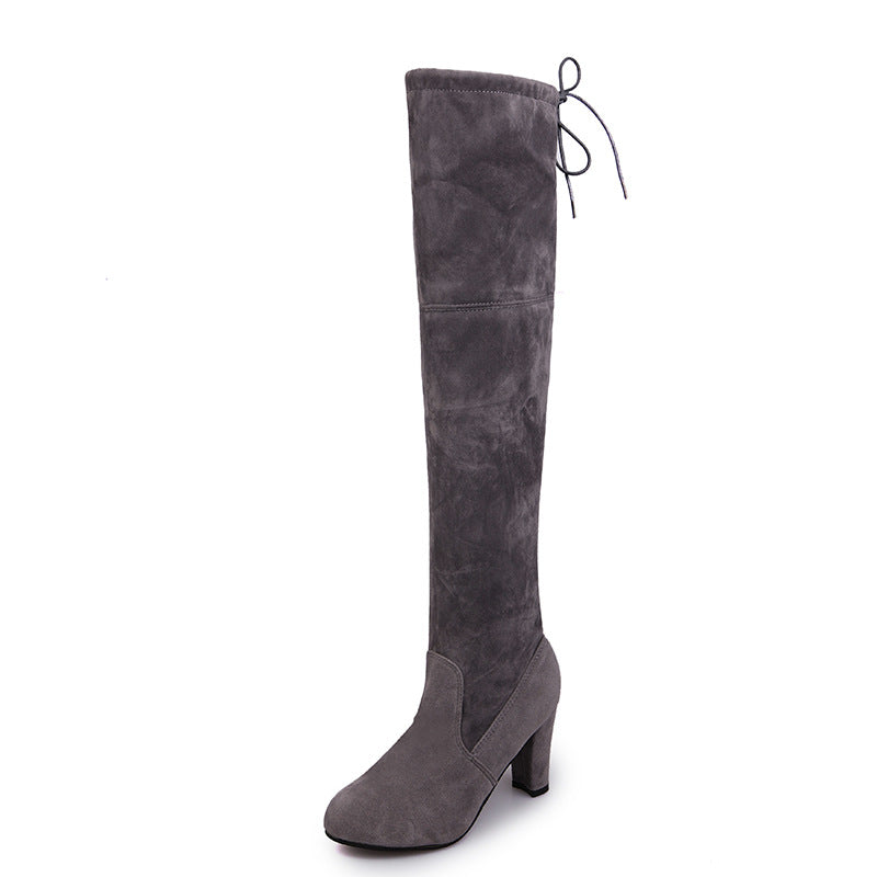 Botas Negras Altas Hasta la Rodilla para Mujer Zapatos de Tacón Alto Botas Largas