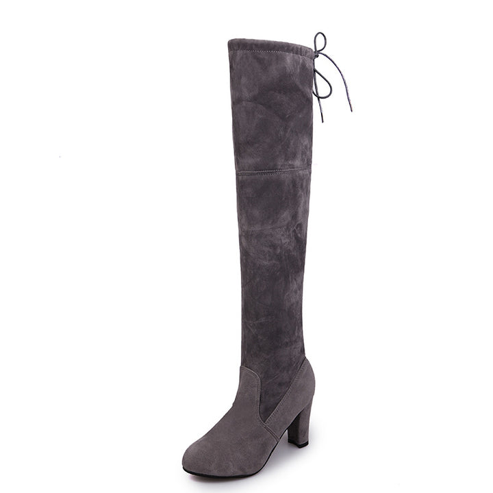 Botas Negras Altas Hasta la Rodilla para Mujer Zapatos de Tacón Alto Botas Largas