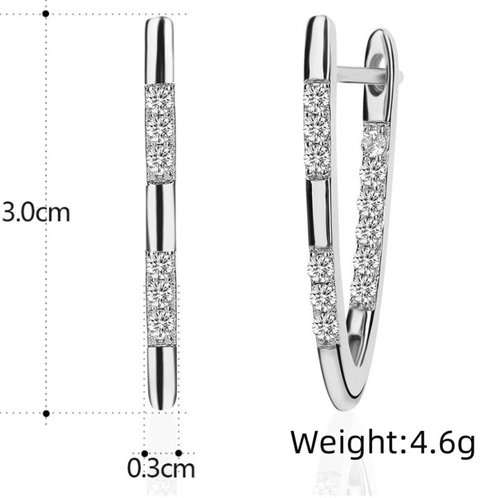 Pendientes Clásicos de Oro Rosa con Circonitas Brillantes