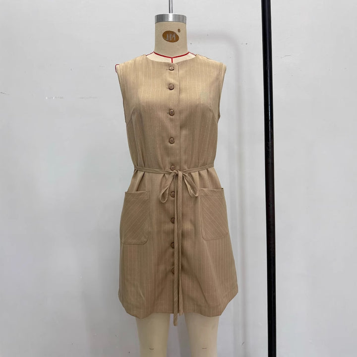 Stylish Minimalist Design Womens Sleeveless Dress