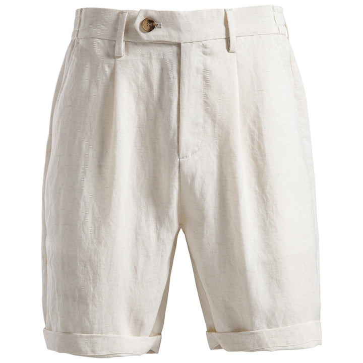 Business-Casual Lyocell Cotton Shorts Old Money Style