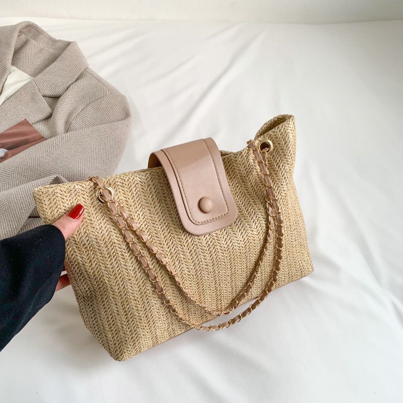 Bolso de mano retro de moda para mujer para vacaciones en la playa