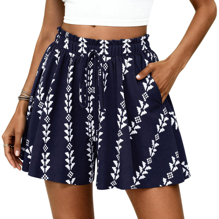 High-waisted Floral Print A-line Shorts Womens Casual Loose Shorts - Shop Savvy Styles