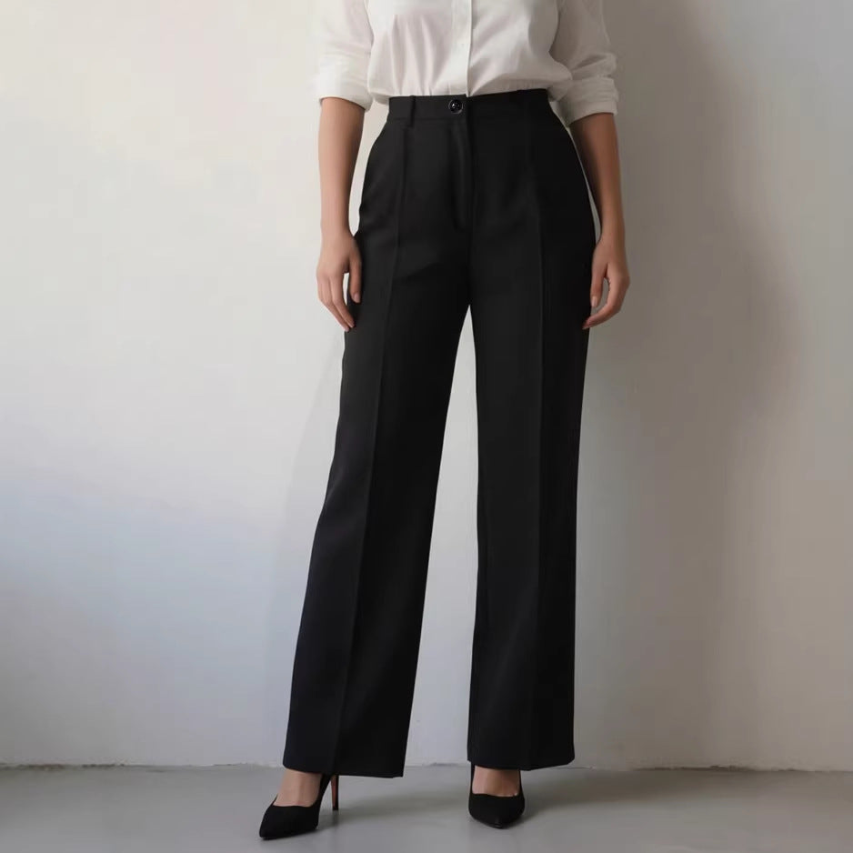 Pantalones de Vestir Casuales Minimalistas para Mujer - Pantalones Largos
