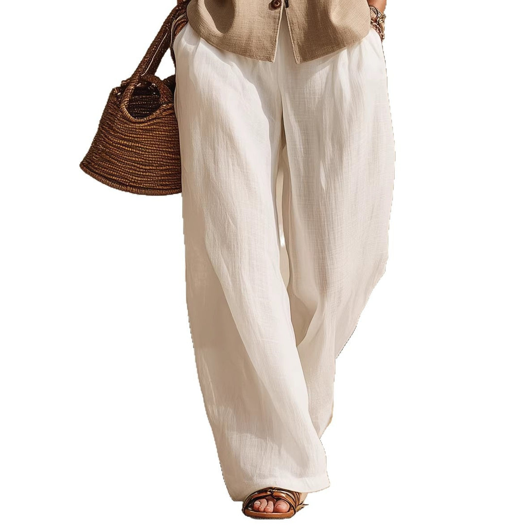 Front-button Sleeveless Top And Pants Set