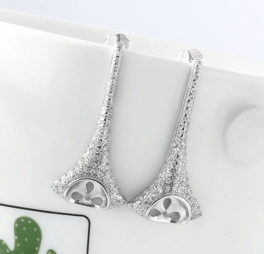 Natural Pearl Earrings Pure Silver Women&