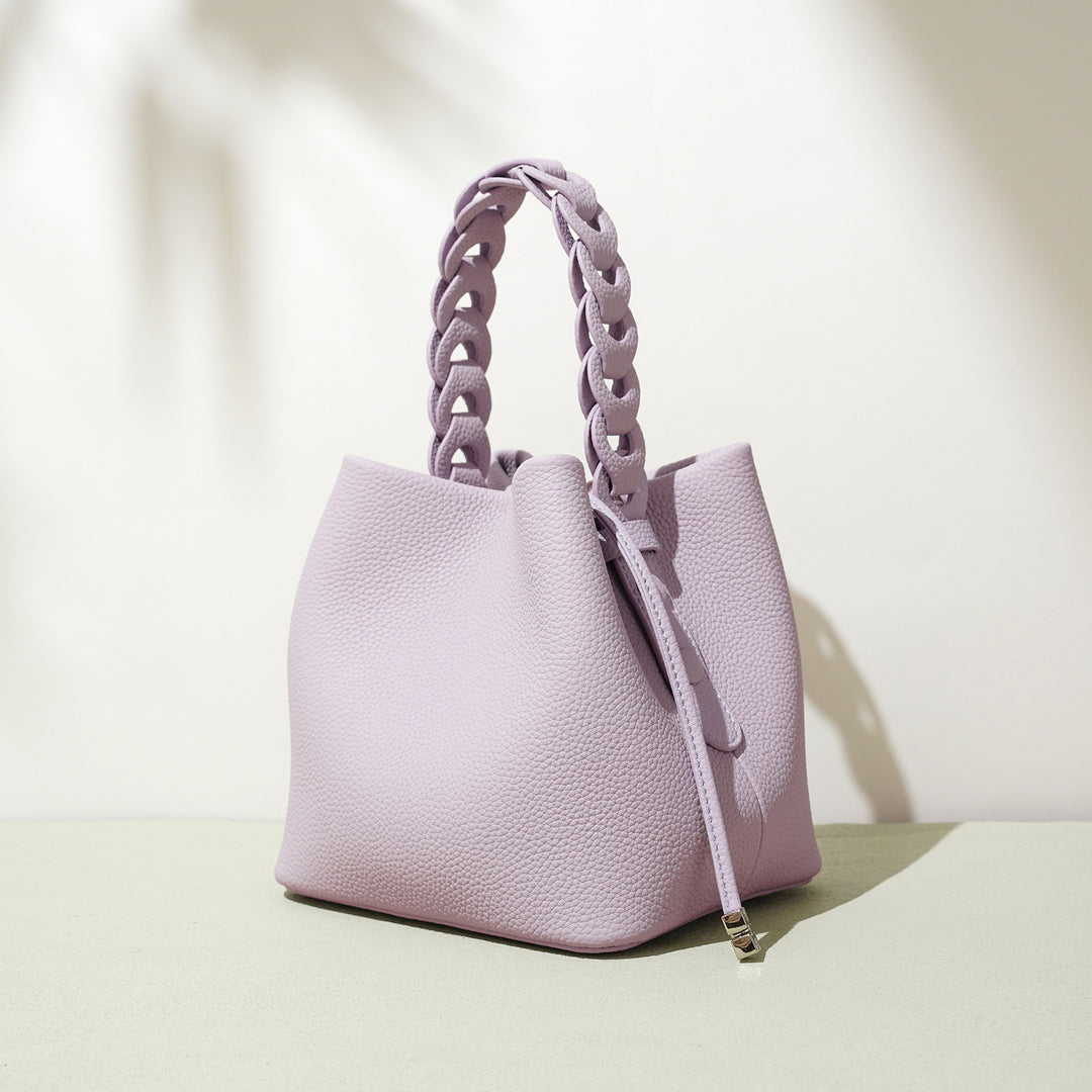 Bolso Bandolera de Piel Genuina con Textura de P Piel de Grano Superior, Nueva Colección Primavera