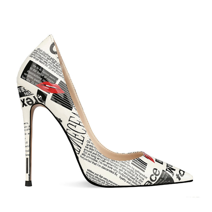 12cm Graffiti Fashion High Heels Women Women&
