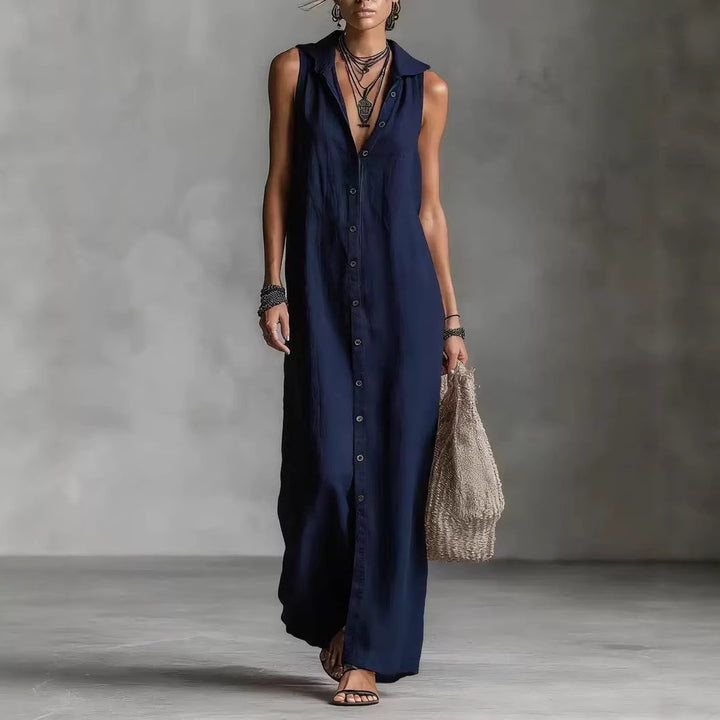 Sleeveless Long Dress Women&