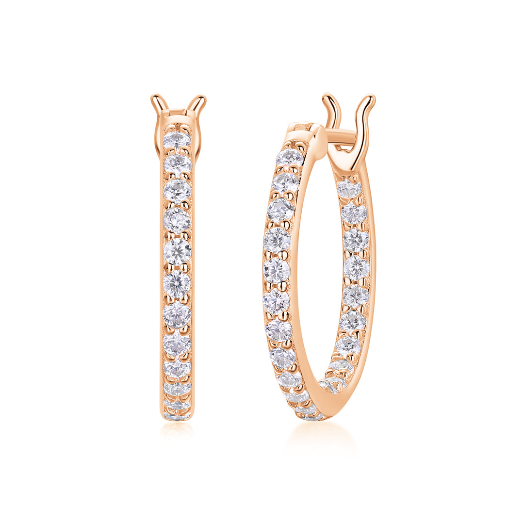 Top-quality Moissanite S925 Silver And Platinum-plated Stud Earrings
