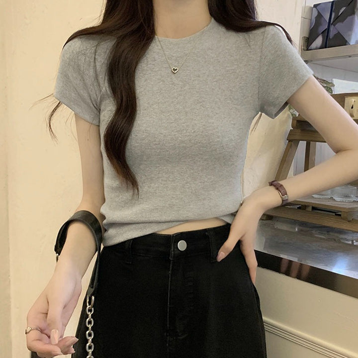 Red Retro American Short-sleeved Women&