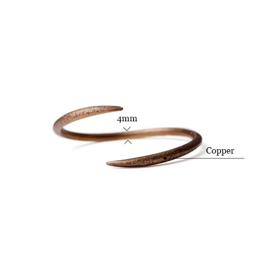 Pulsera de cobre macizo forjada a mano