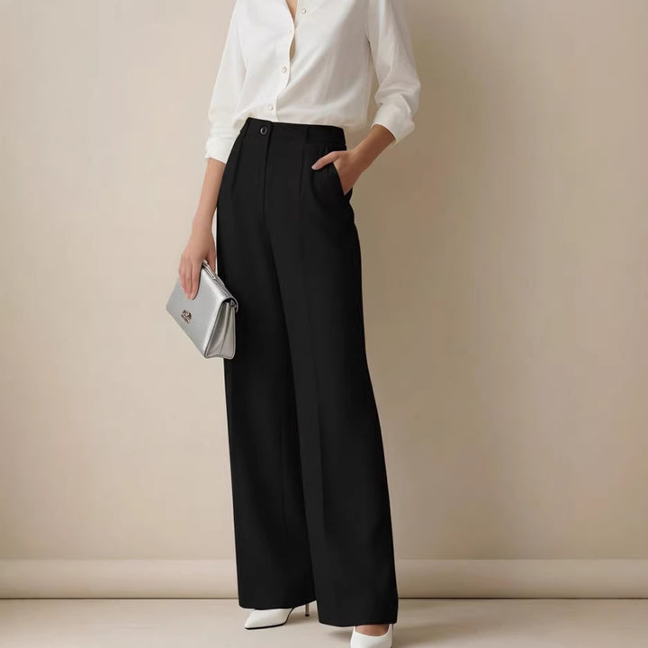 Pantalones de Vestir Casuales Minimalistas para Mujer - Pantalones Largos