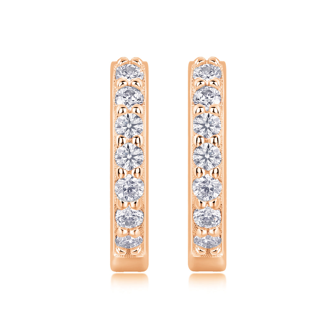 Top-quality Moissanite S925 Silver And Platinum-plated Stud Earrings
