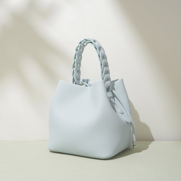 Bolso Bandolera de Piel Genuina con Textura de P Piel de Grano Superior, Nueva Colección Primavera