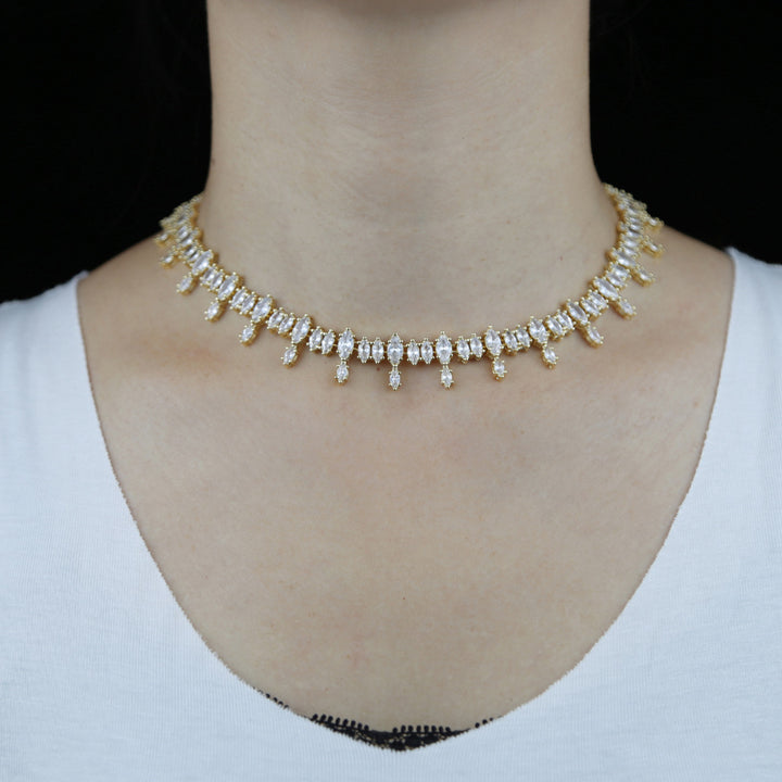 Necklace Horse Eye Zircon Tennis Chain Ladies