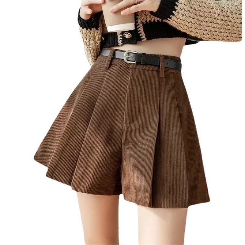 Pleated Casual Wide-leg Chic Shorts For Women