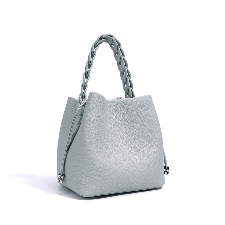 Bolso Bandolera de Piel Genuina con Textura de P Piel de Grano Superior, Nueva Colección Primavera