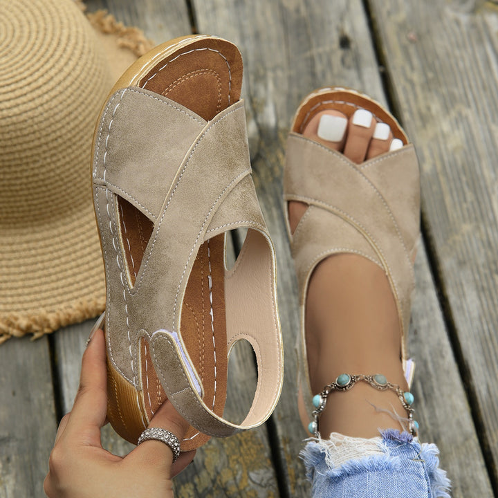 Roman Sandals Platform Platform With Skirt Casual Open Toe All-matching Beach